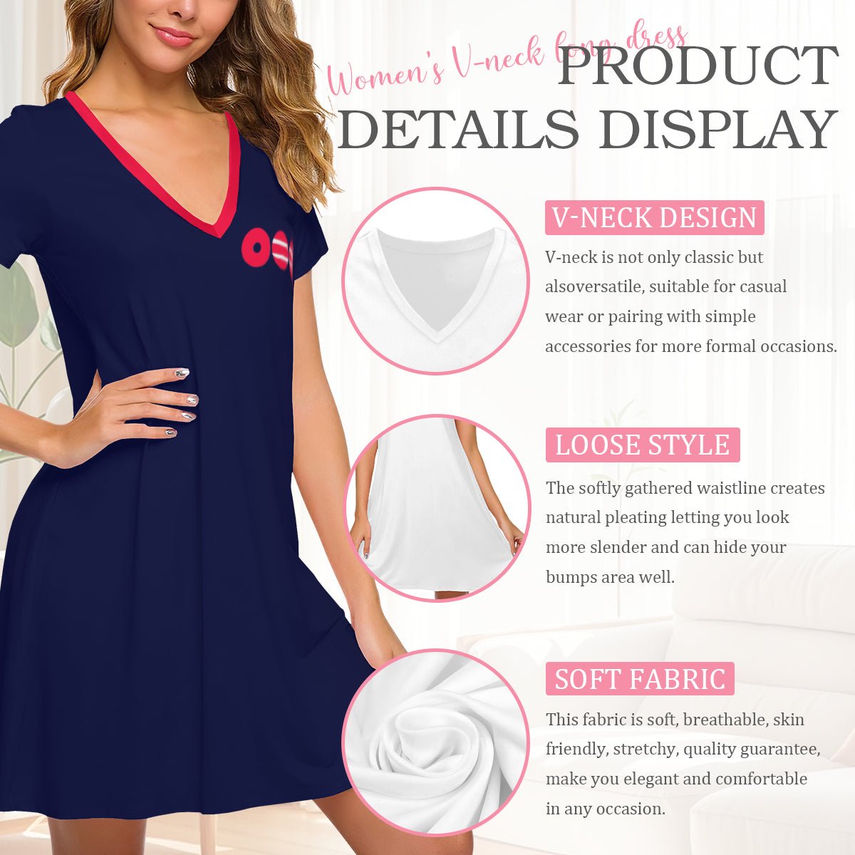 BTS WORLD TOUR ARIRANG 2026 Concert Women’s V - Neck Long Dress - Loose Fitting Silky Fabric - Beyond The Shoppe