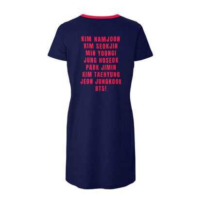 BTS WORLD TOUR ARIRANG 2026 Concert Women’s V - Neck Long Dress - Loose Fitting Silky Fabric - Beyond The Shoppe