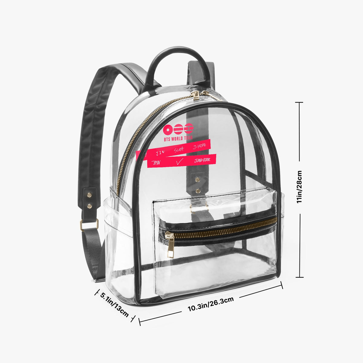 BTS WORLD TOUR ARIRANG 2026 Transparent Zipper Backpack - Concert Bag - Concert Backpack - Beyond The Shoppe