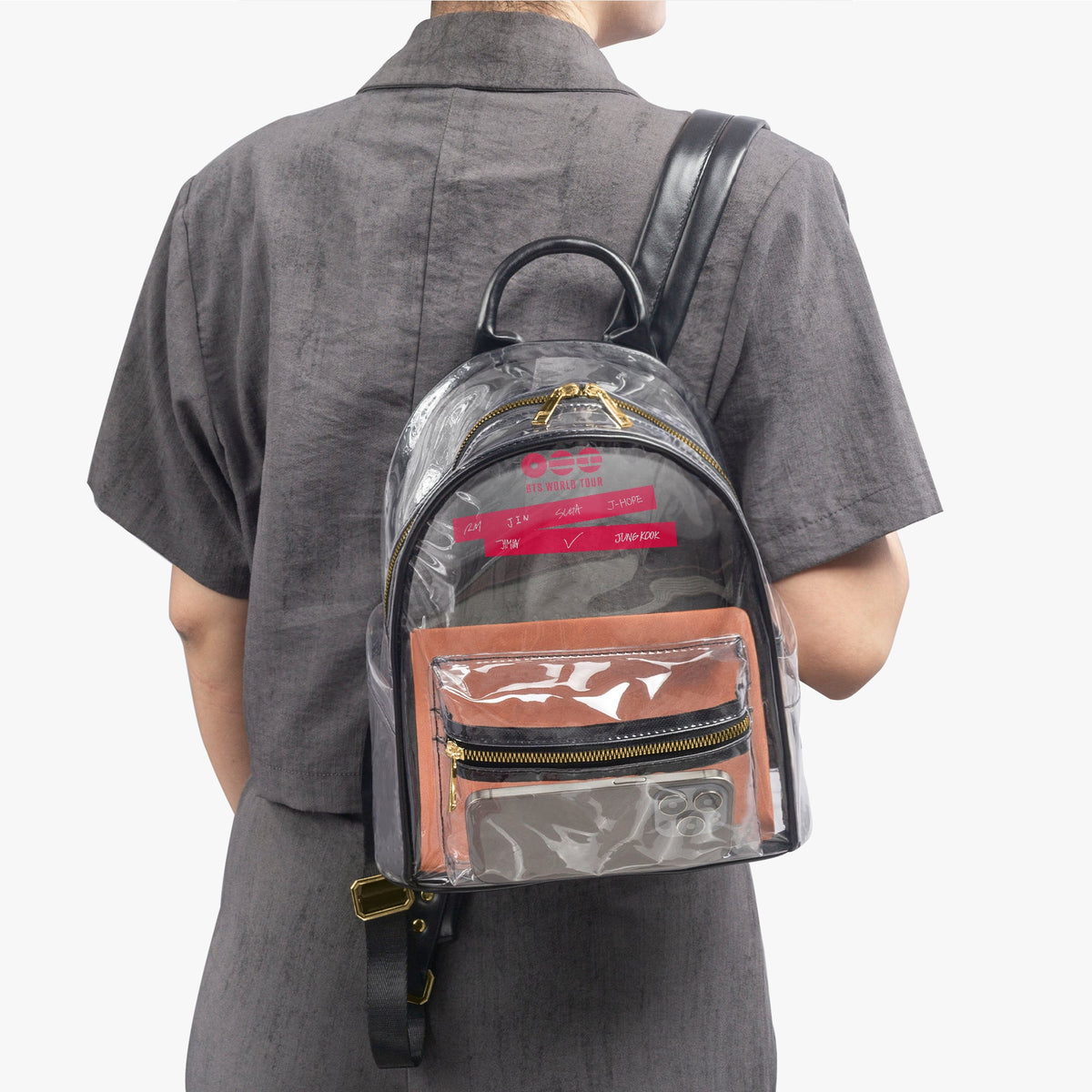BTS WORLD TOUR ARIRANG 2026 Transparent Zipper Backpack - Concert Bag - Concert Backpack - Beyond The Shoppe