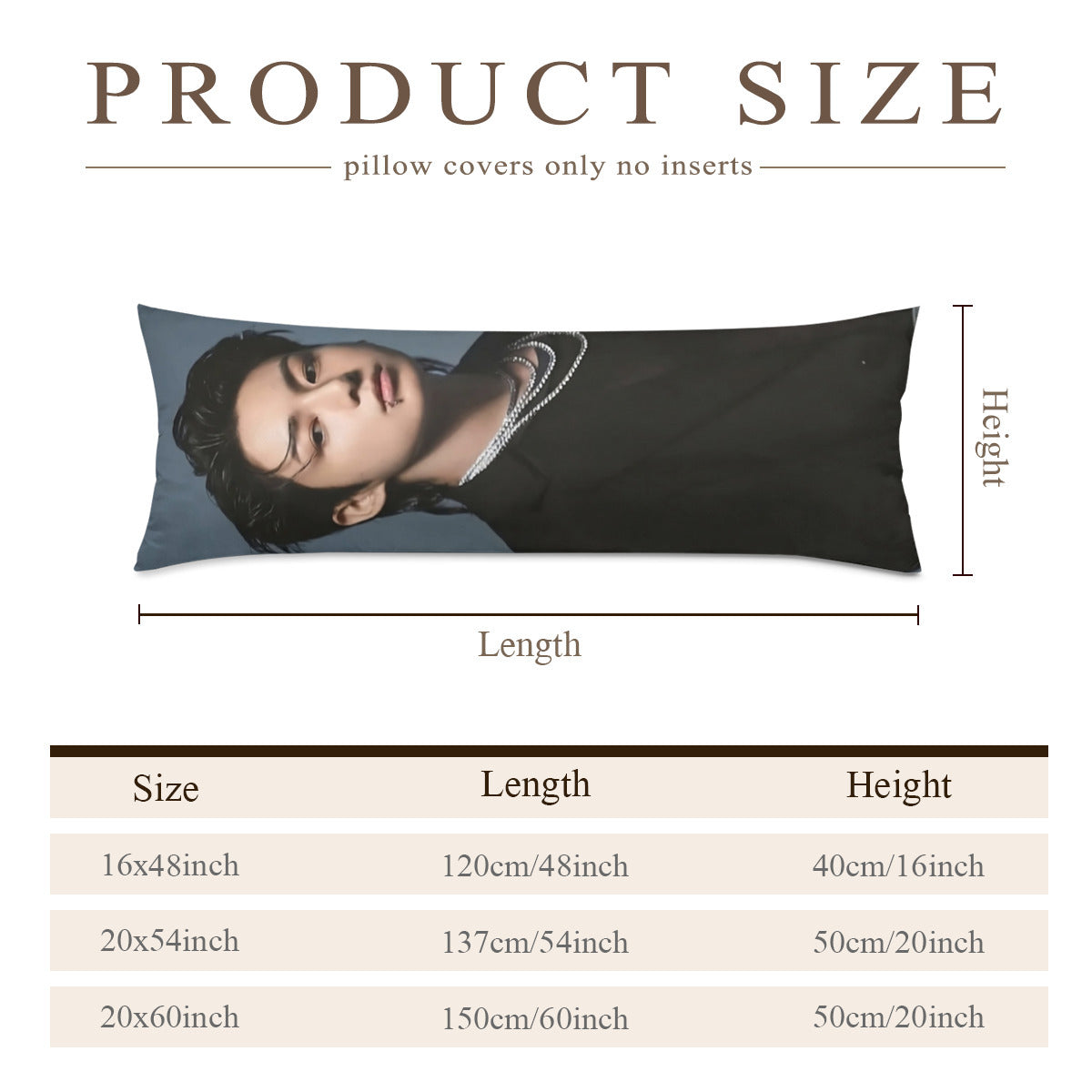 BTS JK body pillow case - 2 incredible photos of Jungkook - 3 sizes - JK full size pillowcase - BTS Jeon Jungkook