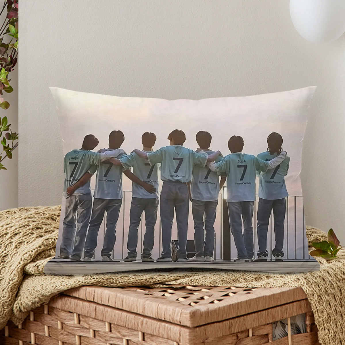 BTS We are 7 -  Full Body Pillow Case - Double Sided with two different photos full body pillowcases - 3 sizes! Great Kpop gift idea!