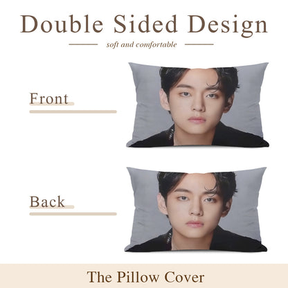 BTS V themed Pillow sham - double sided pillow case -  Pillowcase! Great KPOP Gift!