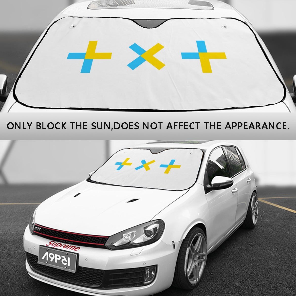 Car Windshield Sunshade - TXT Car Sun Shade - TXT Logos Style! Car Visor Sun Shade - Gift for MOA Car Sunshade - K - Pop Inspired Car Accessories - Beyond The Shoppe