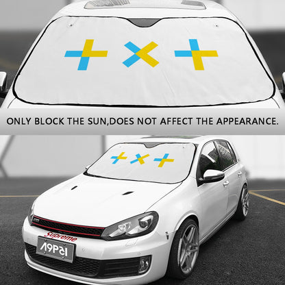 Car Windshield Sunshade - TXT Car Sun Shade - TXT Logos Style! Car Visor Sun Shade - Gift for MOA Car Sunshade - K - Pop Inspired Car Accessories - Beyond The Shoppe