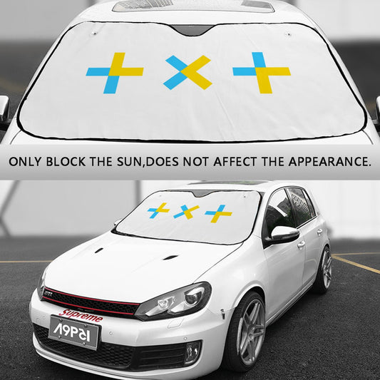Car Windshield Sunshade - TXT Car Sun Shade - TXT Logos Style! Car Visor Sun Shade - Gift for MOA Car Sunshade - K - Pop Inspired Car Accessories - Beyond The Shoppe