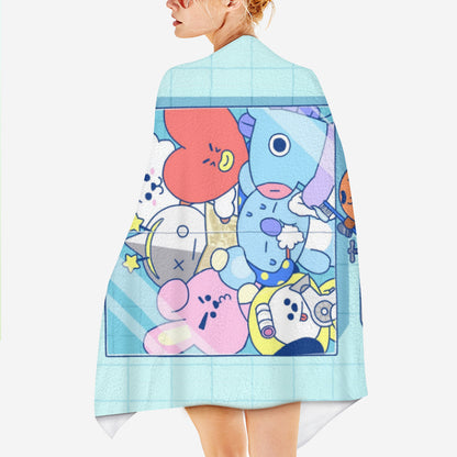 Beach towel (comfortable model)｜Polyester - BT21-bath-towel