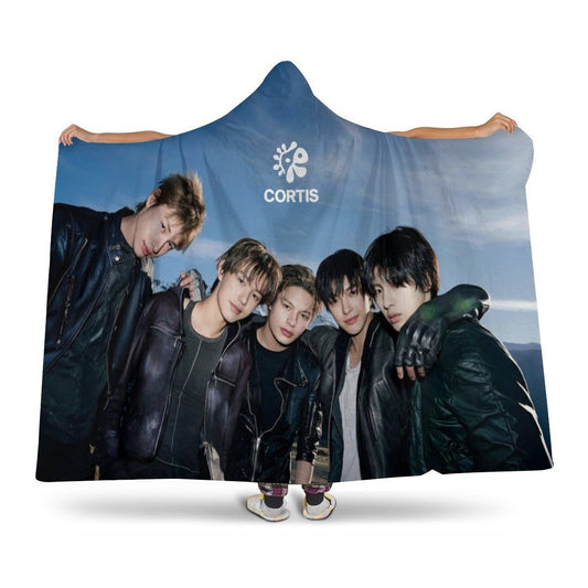 Cortis Hooded Blanket – K-Pop Cozy Wearable Fleece Blanket - Beyond The Shoppe