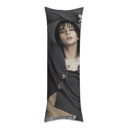 Custom Duo! Hyunjin (Stray Kids) & Niki (Enhypen) Full Body Pillow - Custom double sided pillowcase! - Comes in 3 sizes! - Beyond The Shoppe