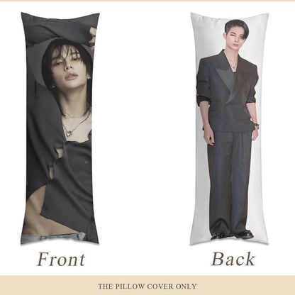 Custom Duo! Hyunjin (Stray Kids) & Niki (Enhypen) Full Body Pillow - Custom double sided pillowcase! - Comes in 3 sizes! - Beyond The Shoppe