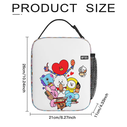BTS  BT21 Insulated Lunch Bag - Great for picnics, school or the office! Great kpop gift!
