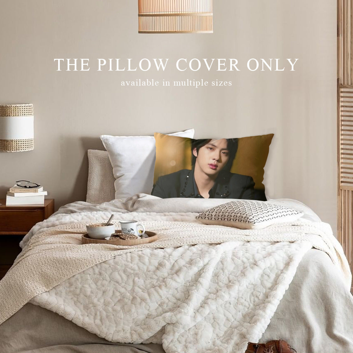 BTS Jin themed Pillow sham - double sided pillow case -  Pillowcase! Great KPOP Gift!
