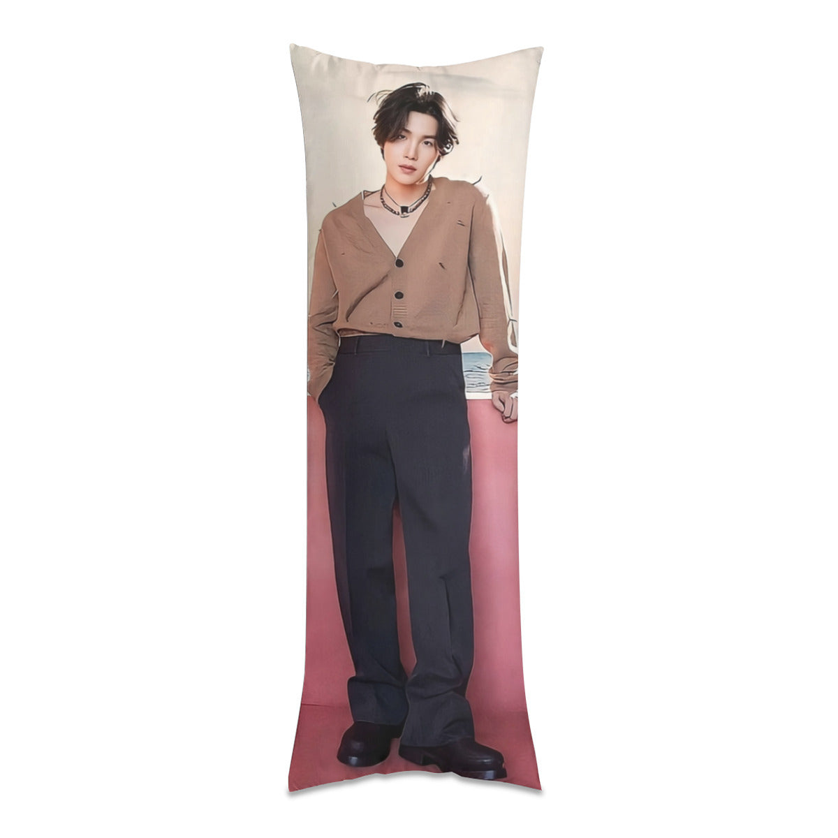 BTS Suga in Celine Fashion  Full Body Pillow Case - Double Sided Full Body Pillowcases - 3 sizes! Long Pillow Cover Double-Sided Design (Multiple Sizes)