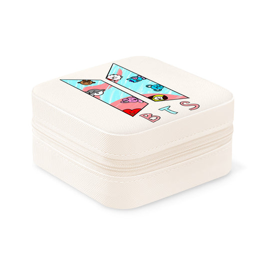 BTS BT21 logo Jewelry Box - Jewelry Organizer - 5 Colors! Jewelry accessories - jewelry box - Travel Jewelry organizer - Great gift