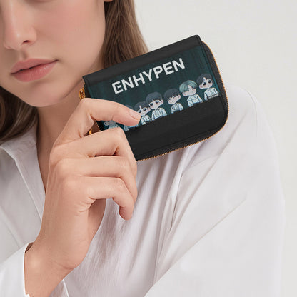 Enhypen Engene Bifold Zipper Wallet K - Pop Merchandise - Great gift! - Beyond The Shoppe