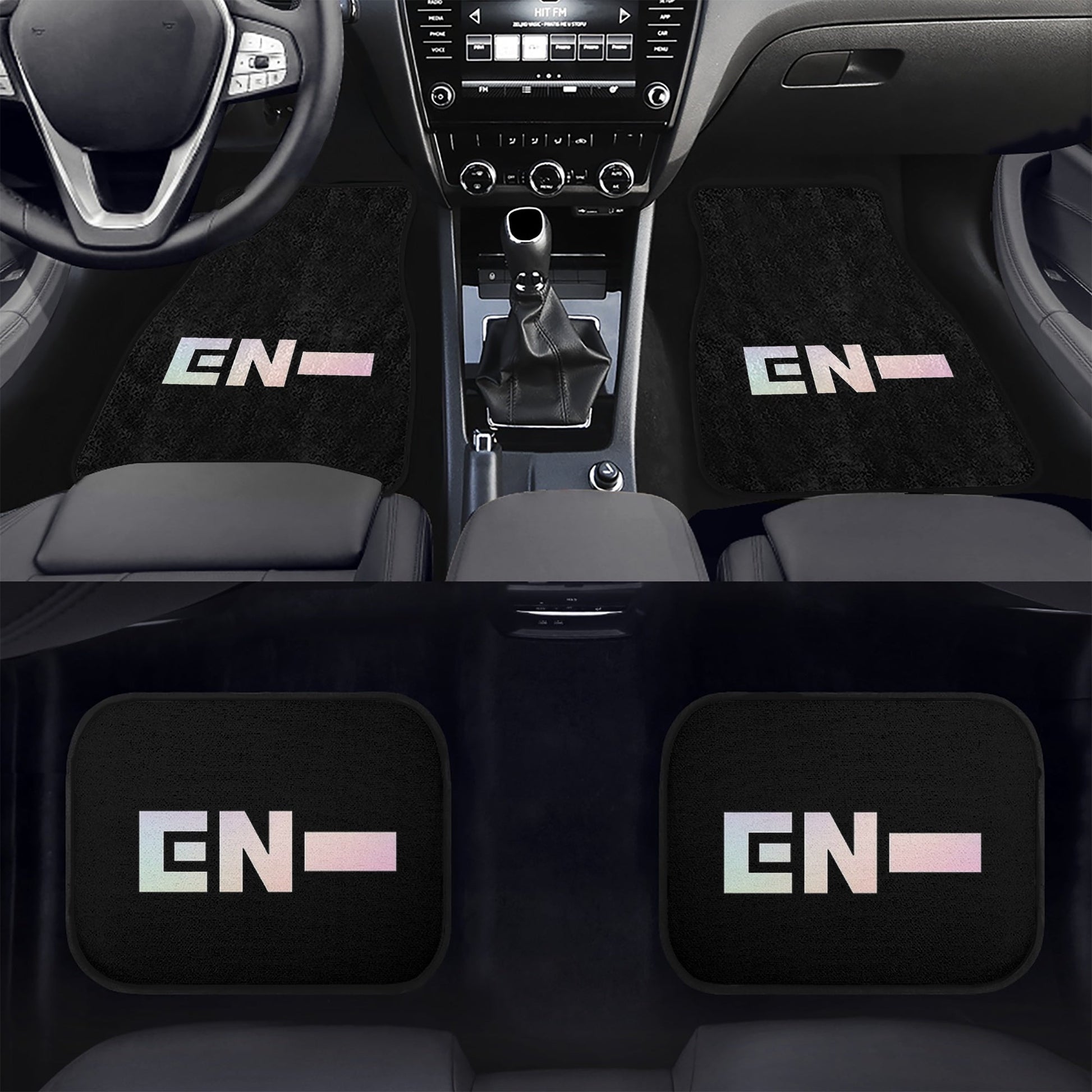 Enhypen Engene Car Floor Mats - 4Pcs - Enhypen EN logo Car Floor Mats - Car Accessories - Kpop car mats - (Set of 4 - 2 Front & 2 Rear) - Beyond The Shoppe