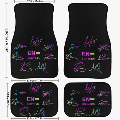 Enhypen Engene Car Floor Mats - 4Pcs - Enhypen EN logo Car Floor Mats - Car Accessories - Kpop car mats - (Set of 4 - 2 Front & 2 Rear) - Beyond The Shoppe