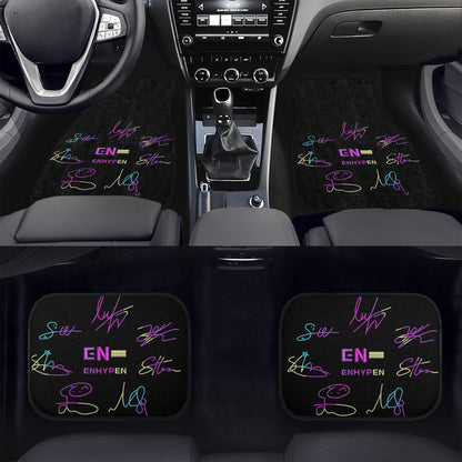 Enhypen Engene Car Floor Mats - 4Pcs - Enhypen EN logo Car Floor Mats - Car Accessories - Kpop car mats - (Set of 4 - 2 Front & 2 Rear) - Beyond The Shoppe