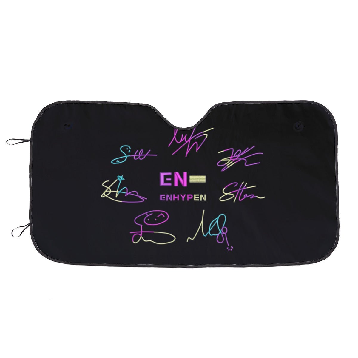 Enhypen - Engene Car Sun Shade - Logo with Signatures - Kpop gift, Car Sunshade, K - Pop Inspired Car Accessories - Beyond The Shoppe