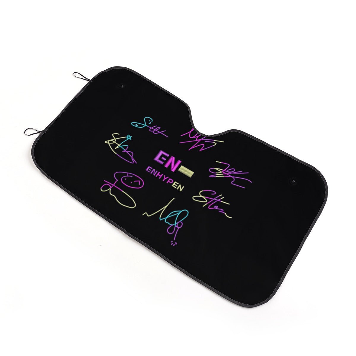 Enhypen - Engene Car Sun Shade - Logo with Signatures - Kpop gift, Car Sunshade, K - Pop Inspired Car Accessories - Beyond The Shoppe