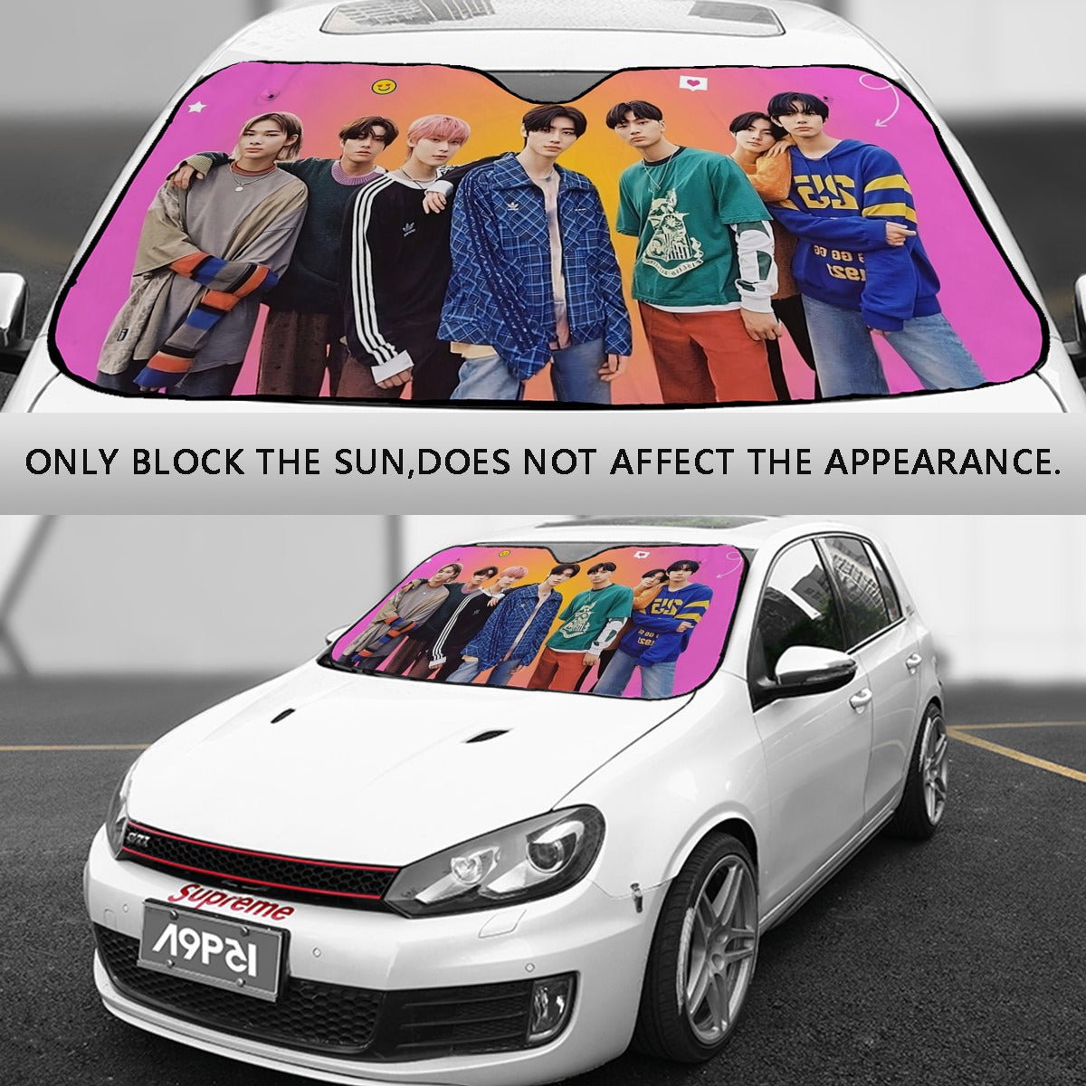 Enhypen - Engene Car Windshield Sun Shade - Kpop gift, Car Sunshade, K - Pop Inspired Car Accessories - Beyond The Shoppe