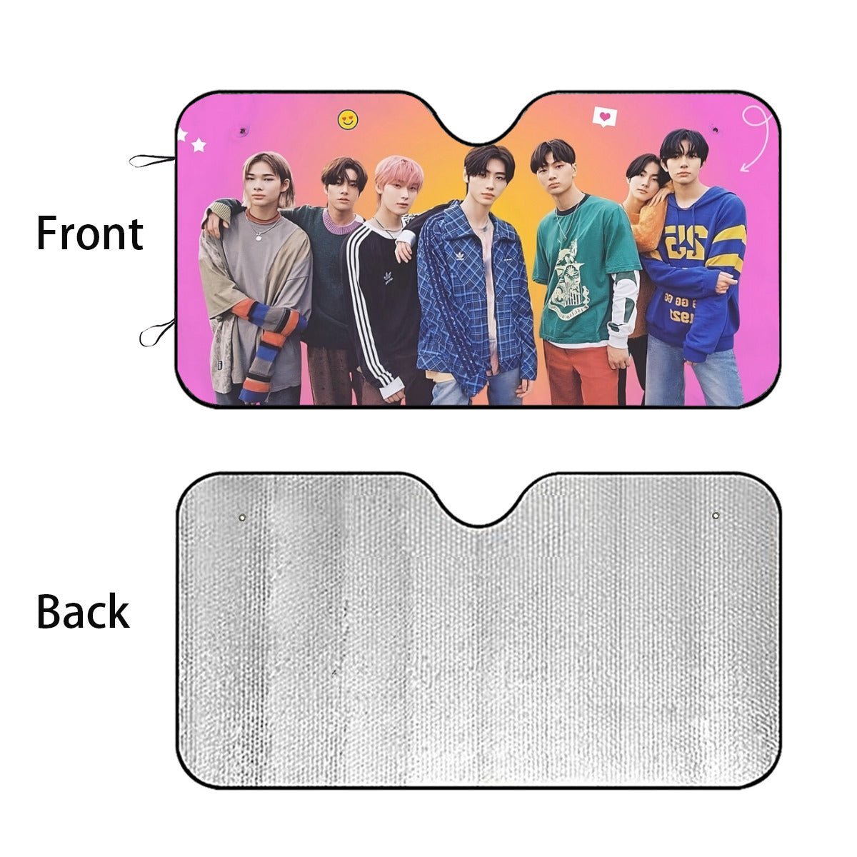 Enhypen - Engene Car Windshield Sun Shade - Kpop gift, Car Sunshade, K - Pop Inspired Car Accessories - Beyond The Shoppe