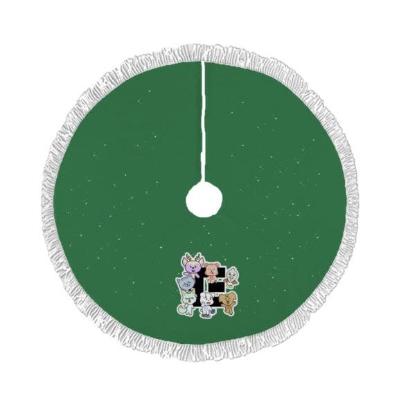 Enhypen - Engene Green Holiday Tree Skirt – Plush Christmas Tree Skirt - Soft, Cozy & Festive Decor - Beyond The Shoppe