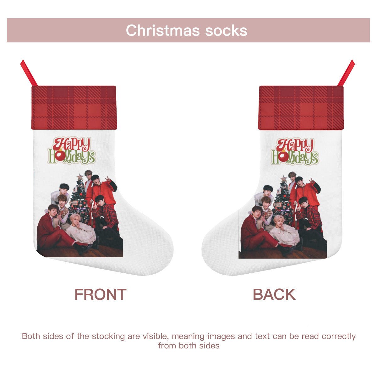 Enhypen - Engene Happy Holidays Classic Holiday 16 - Inch Linen Christmas Stocking – Decor, Soft & Durable - Beyond The Shoppe