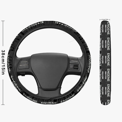Enhypen - Engene Steering Wheel Cover - Enhypen Logo car accessory - black steering cover - great gift - kpop car accessories - Beyond The Shoppe