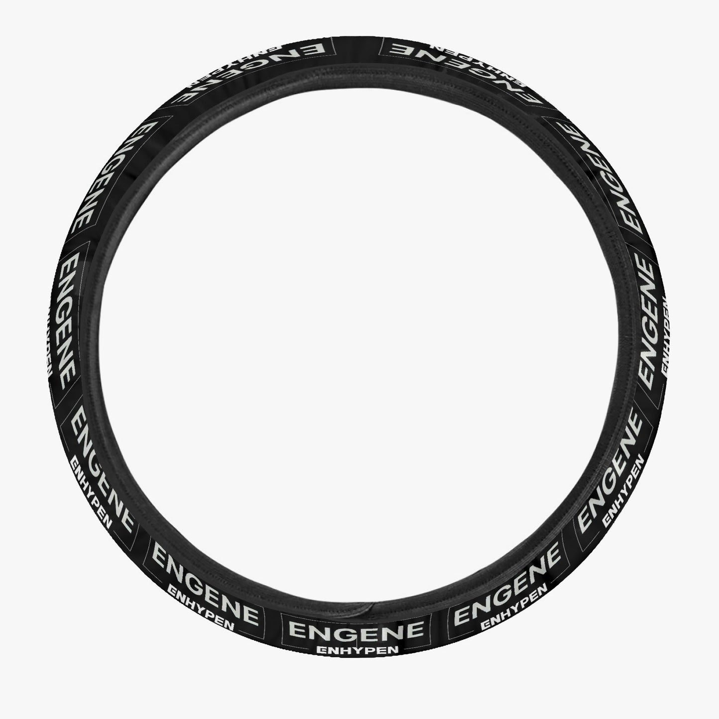 Enhypen - Engene Steering Wheel Cover - Enhypen Logo car accessory - black steering cover - great gift - kpop car accessories - Beyond The Shoppe