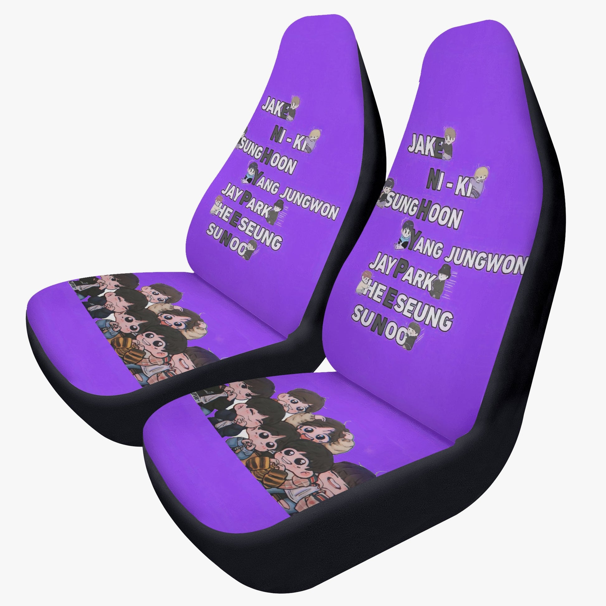 Enhypen ENHYPENEN - ENnies Car Seat Microfiber Covers - Set of 2 - KPop car accessories - Beyond The Shoppe