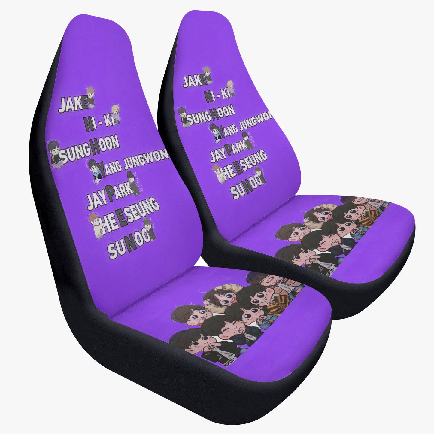 Enhypen ENHYPENEN - ENnies Car Seat Microfiber Covers - Set of 2 - KPop car accessories - Beyond The Shoppe
