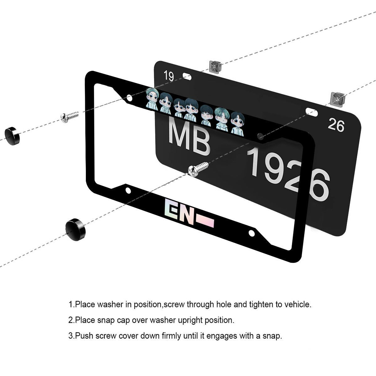 Enhypen License Plate From - Car accessory - Kpop gift! - Beyond The Shoppe