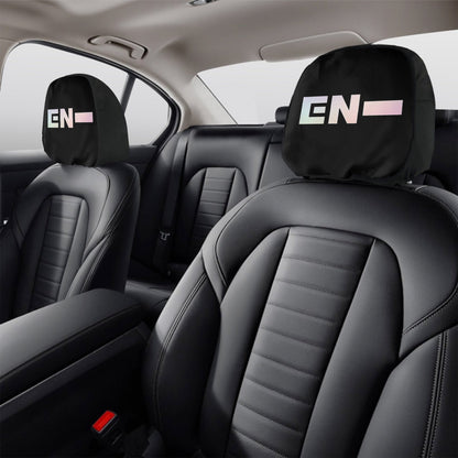 Enhypen Logo Car Headrest Covers - 2Pcs - car accessories - Great KPop Gift! - Beyond The Shoppe