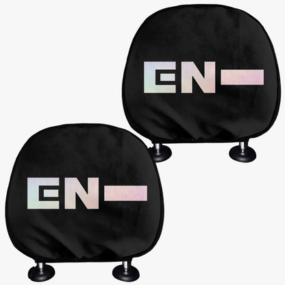 Enhypen Logo Car Headrest Covers - 2Pcs - car accessories - Great KPop Gift! - Beyond The Shoppe