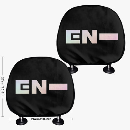Enhypen Logo Car Headrest Covers - 2Pcs - car accessories - Great KPop Gift! - Beyond The Shoppe