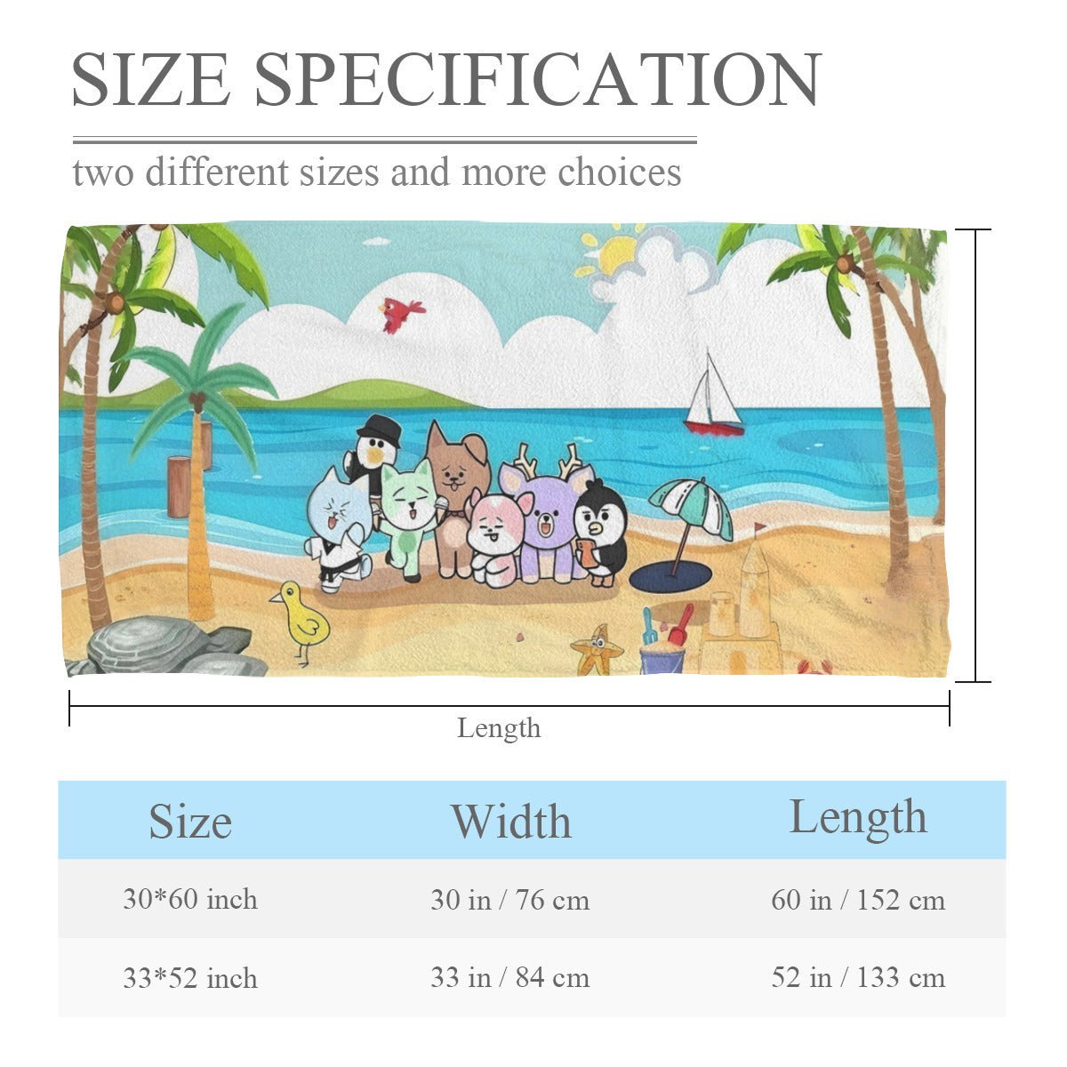 Enhypen on the Beach - Beach towel - Pool Towel - Oversized bath towel - Beyond The Shoppe