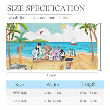 Enhypen on the Beach - Beach towel - Pool Towel - Oversized bath towel - Beyond The Shoppe