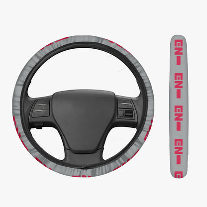 Enhypen Steering Wheel Cover - Enhypen Grey and red logo car accessory - black steering cover - great gift - kpop car accessories - Beyond The Shoppe