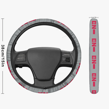 Enhypen Steering Wheel Cover - Enhypen Grey and red logo car accessory - black steering cover - great gift - kpop car accessories - Beyond The Shoppe