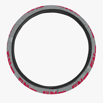 Enhypen Steering Wheel Cover - Enhypen Grey and red logo car accessory - black steering cover - great gift - kpop car accessories - Beyond The Shoppe