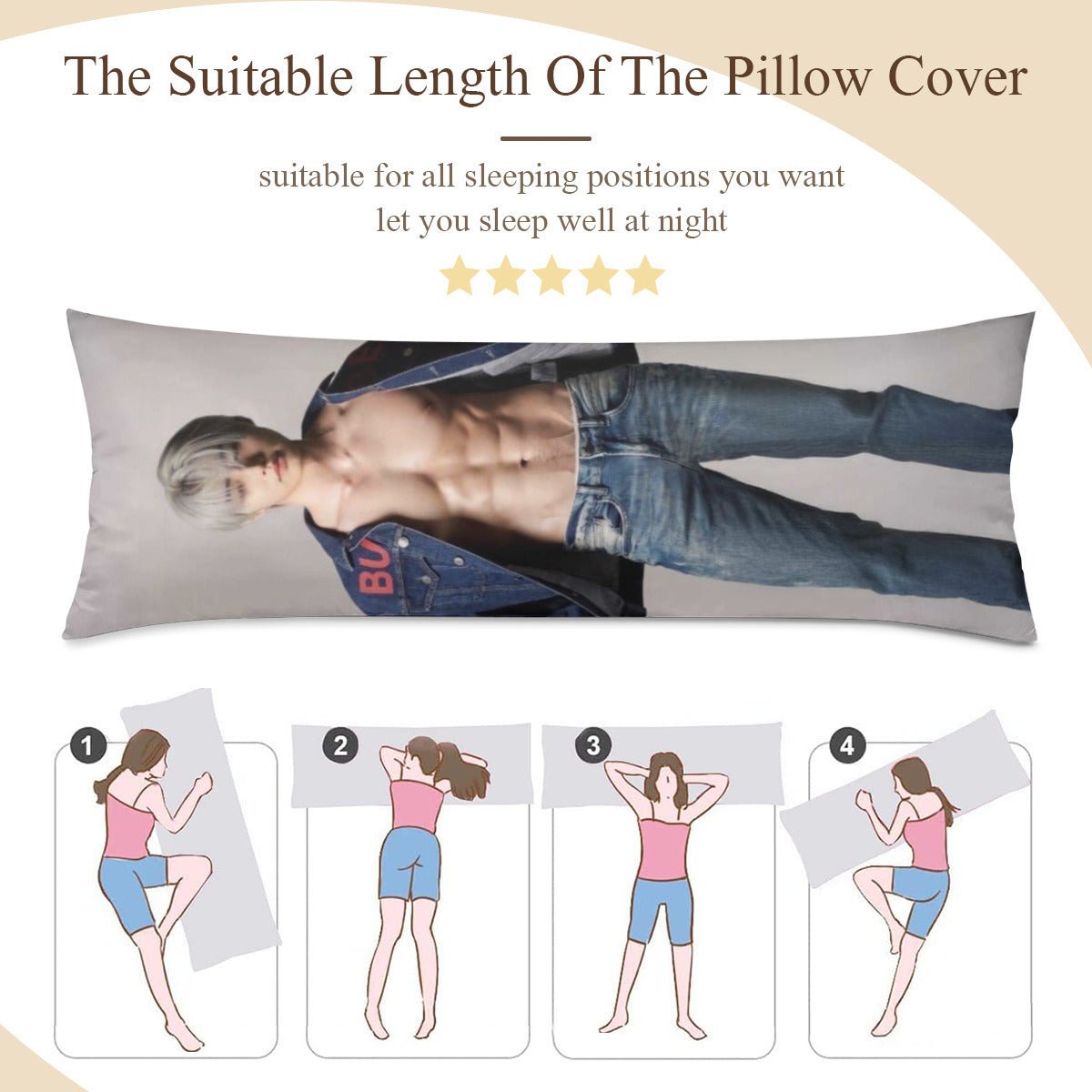 Enhypen Sunghoon Full Body Pillow Case - Double Sided Full Body Pillowcases - 3 sizes! - Beyond The Shoppe