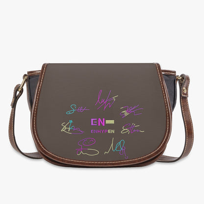 Enyphen Signature Flap Saddle Bag – Perfect Everyday Crossbody Purse - Engene Chic & Cute Bag - Beyond The Shoppe