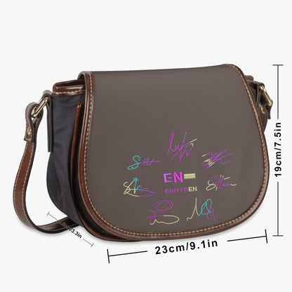Enyphen Signature Flap Saddle Bag – Perfect Everyday Crossbody Purse - Engene Chic & Cute Bag - Beyond The Shoppe