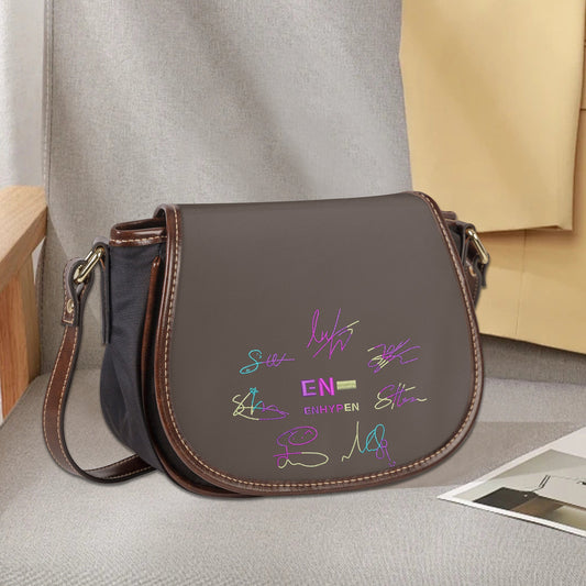 Enyphen Signature Flap Saddle Bag – Perfect Everyday Crossbody Purse - Engene Chic & Cute Bag - Beyond The Shoppe