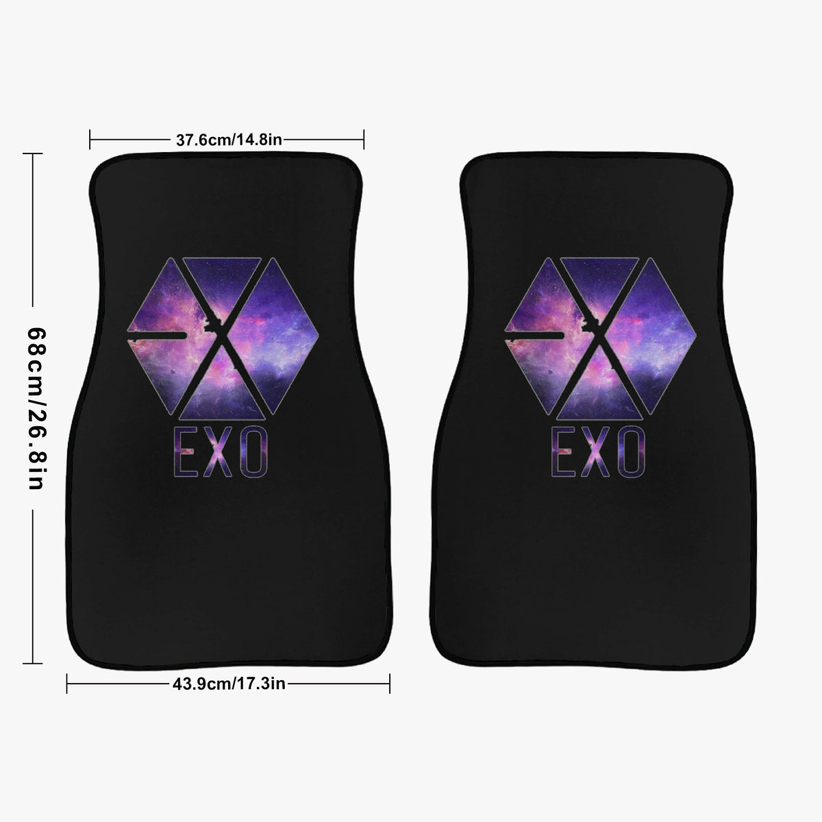 Exo Car Floor Mats - 2Pcs Car Floor Mats - Car Accessories - Kpop car mats - (Set of 2) - Beyond The Shoppe