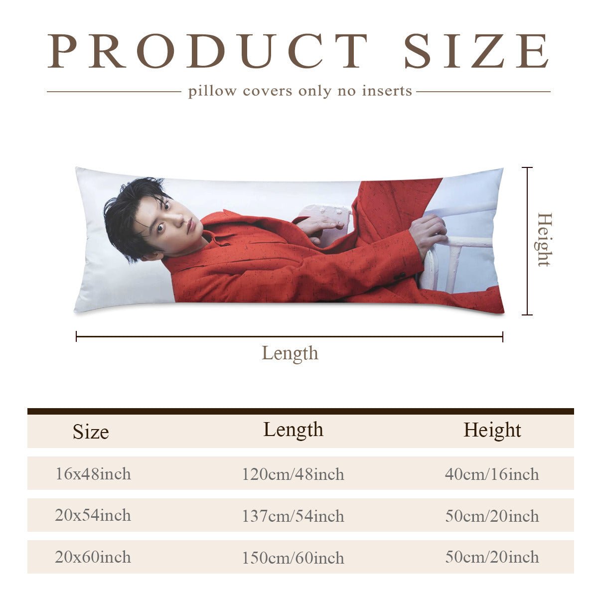 EXO Chanyeol Full Body Pillow Case - Double Sided Full Body Pillowcases - 3 sizes! - Beyond The Shoppe