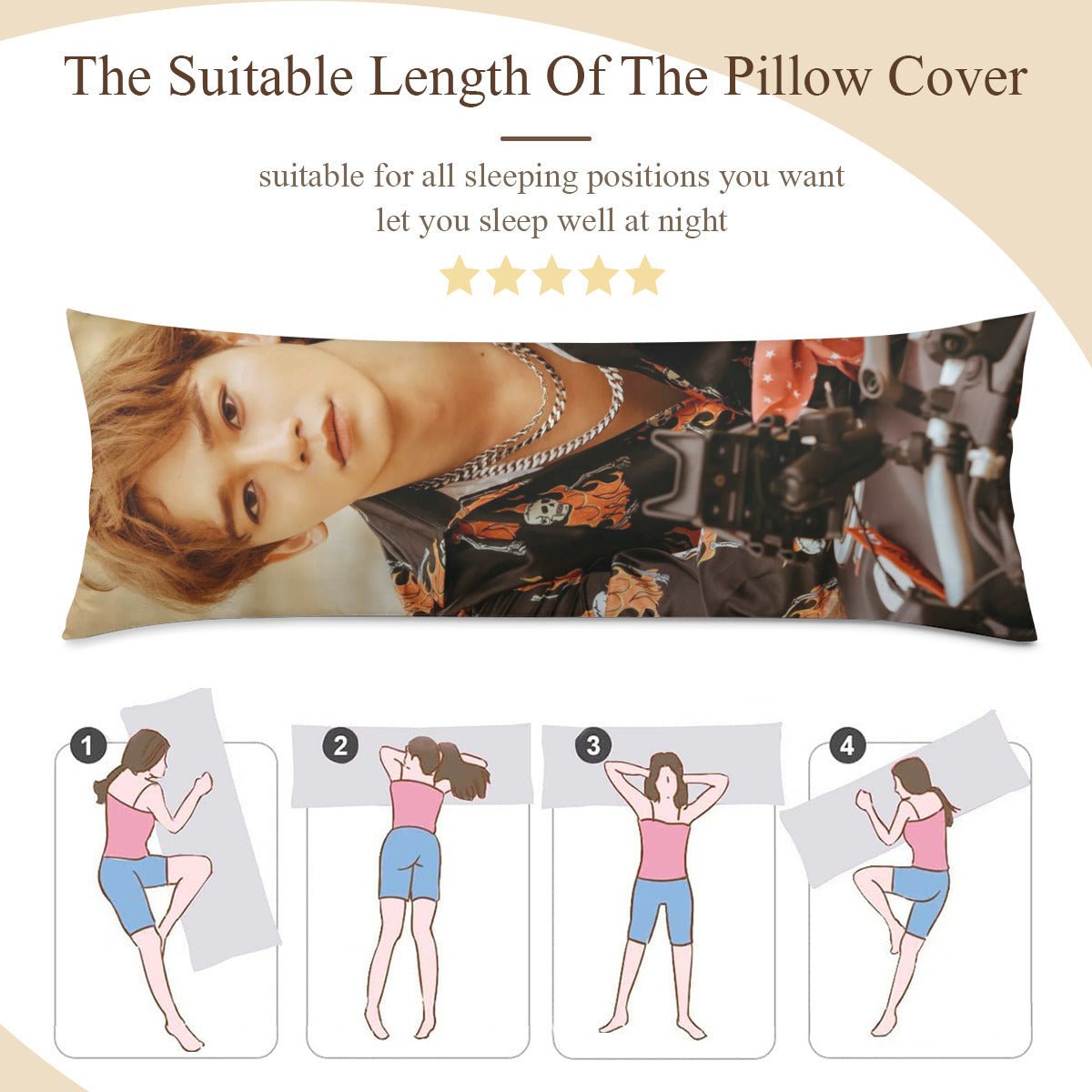 EXO Chen Full Body Pillow Case - Double Sided Full Body Pillowcases - 3 sizes! - Beyond The Shoppe