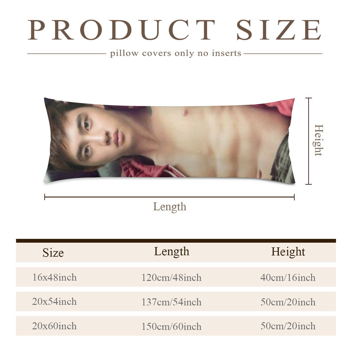 EXO D.O. Full Body Pillow Case - Double Sided Full Body Pillowcases - 3 sizes! EXO DO - Beyond The Shoppe