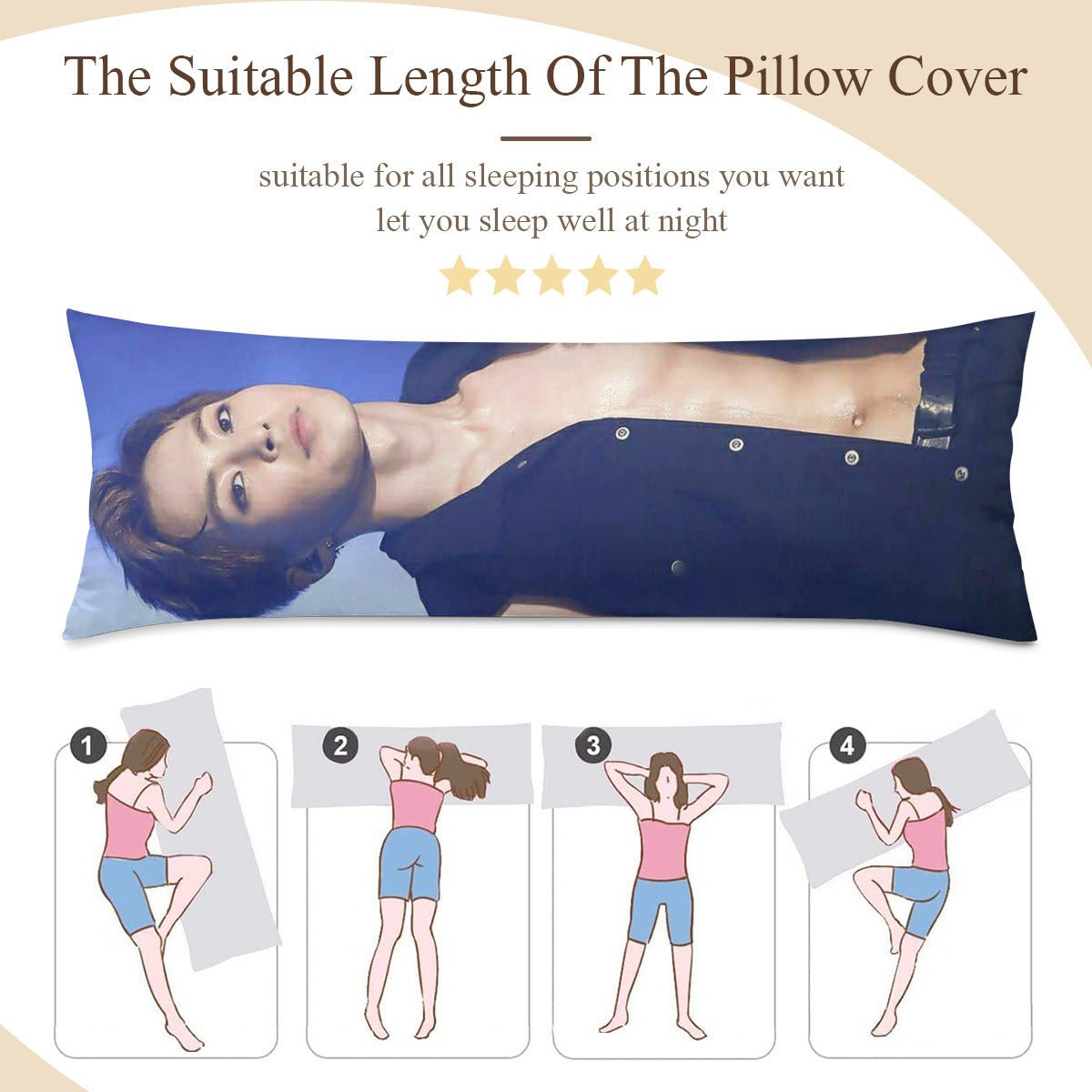 EXO Eiumin Full Body Pillow Case - Double Sided Full Body Pillowcases - 3 sizes! - Beyond The Shoppe